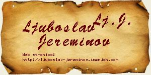Ljuboslav Jereminov vizit kartica